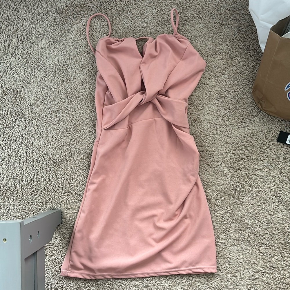 LIGHT PINK BOUTIQUE MINI DRESS